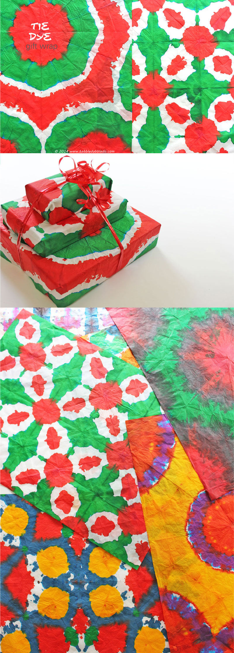 DIY Tie Dye Gift Wrap DIY Tie Dye Gift Wrap