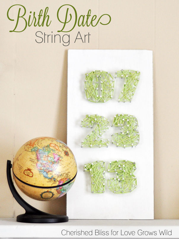 How to make a birth date string art