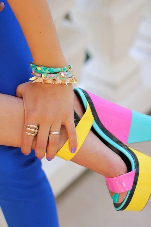 Colorful Neon Wedges