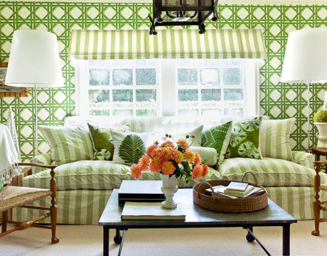 Living Room Decorated with a Spring Cottage Style
