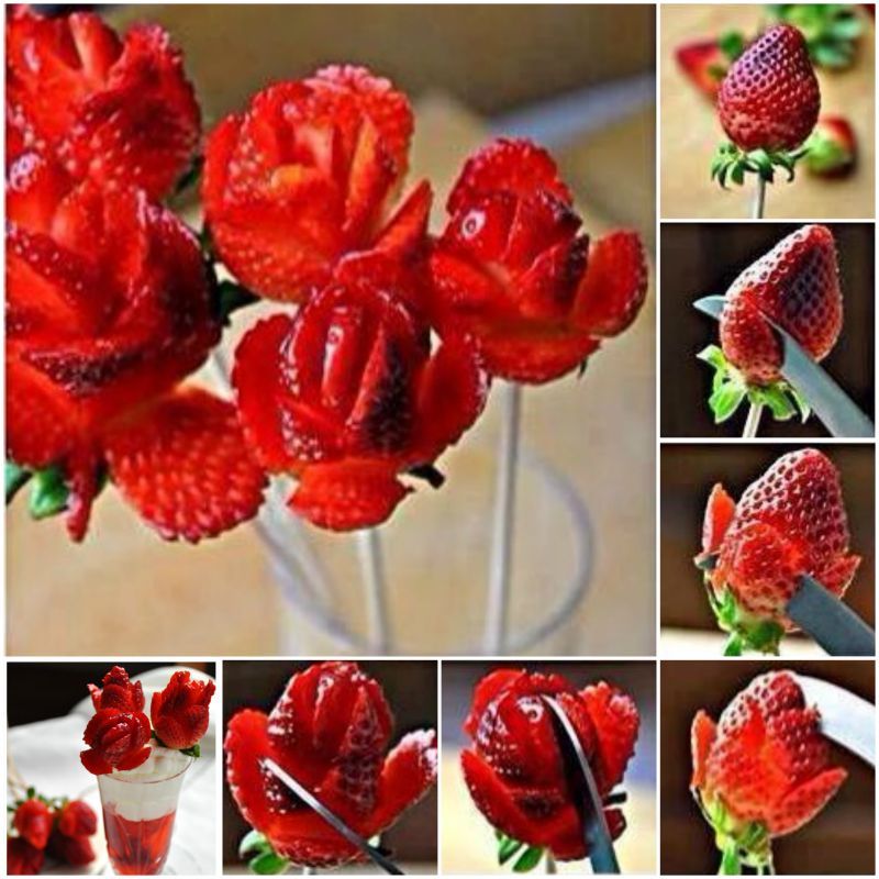 DIY Strawberry Roses DIY Strawberry Roses