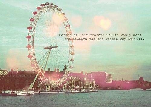 Forget the reasons