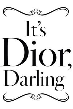 It's Dior Darling