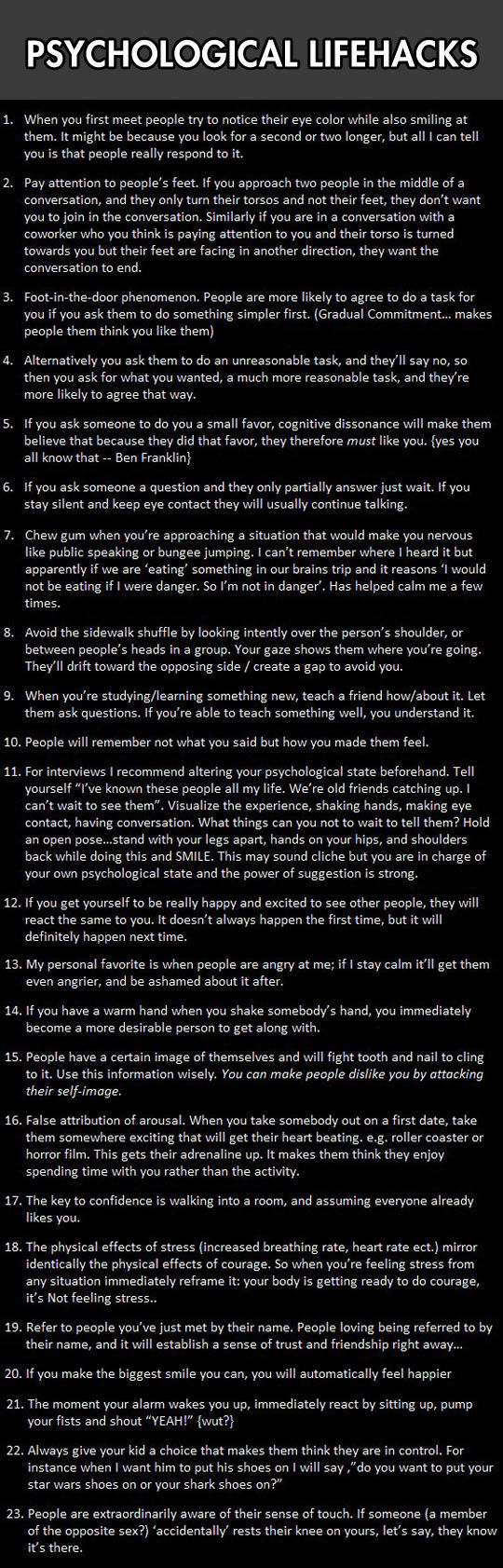 Psychological Life Hacks Psychological Life Hacks