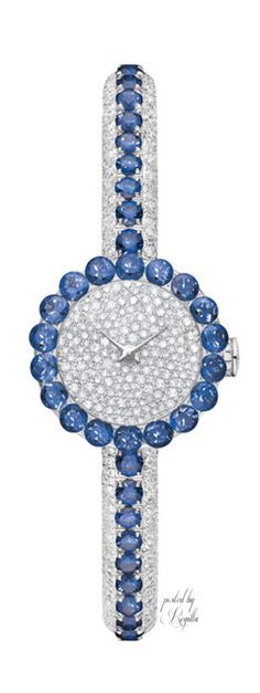Watch with Diamonds and Blue Stones