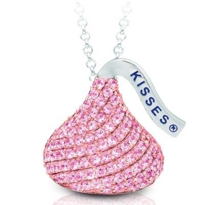 Pink Diamond Hershey Kiss Necklace
