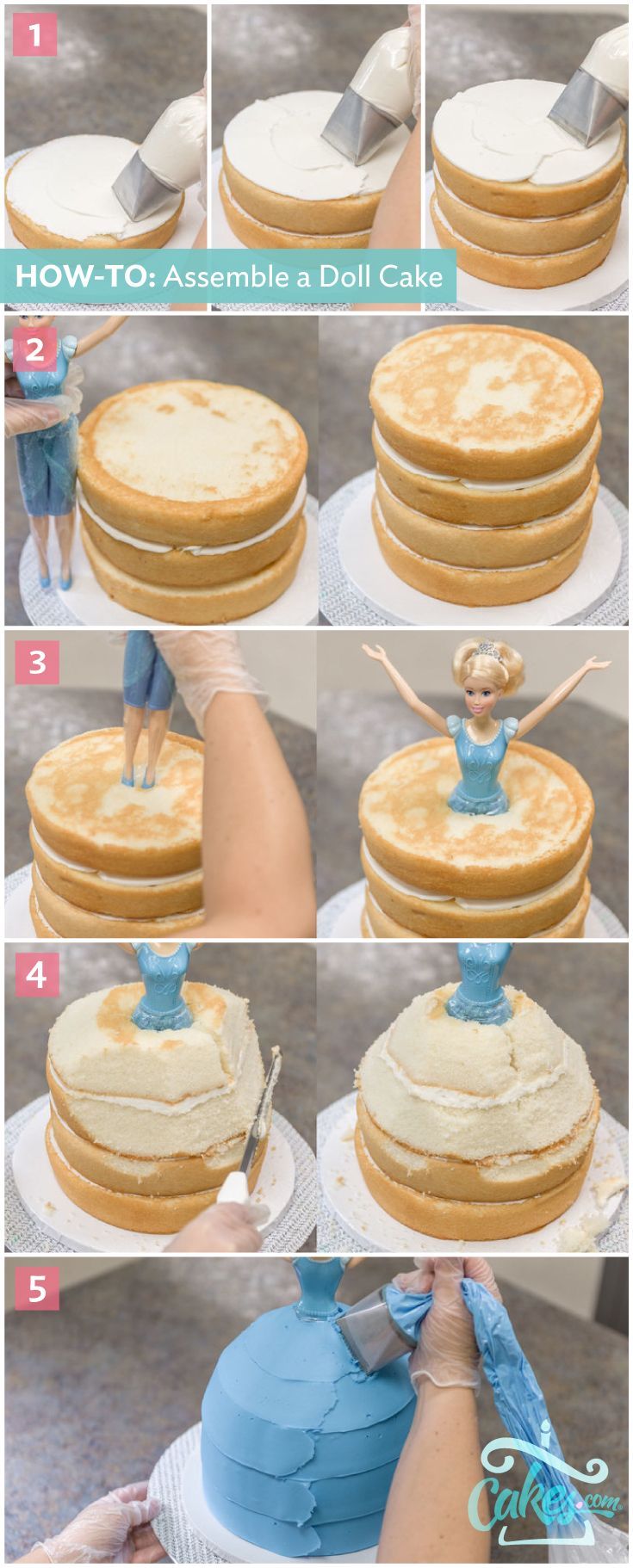 How to assemble a doll cake How to assemble a doll cake