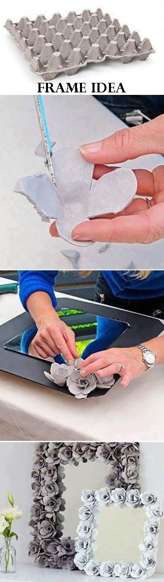 DIY Flower Egg Carton Frame DIY Flower Egg Carton Frame