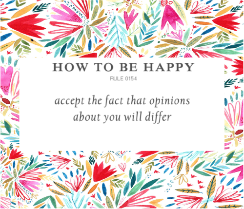How to be happy
