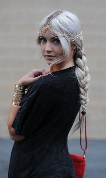 Silver waterfall braid Silver waterfall braid