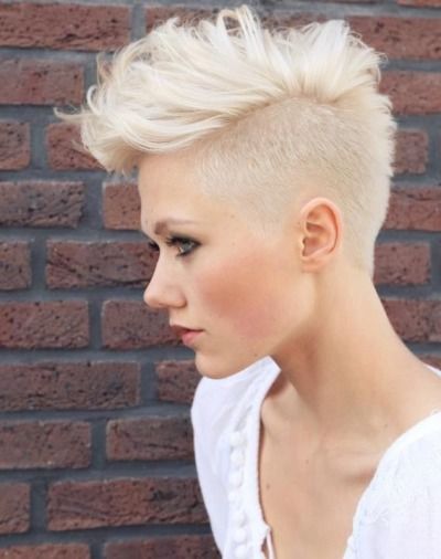 Blonde faux mohawk Blonde faux mohawk