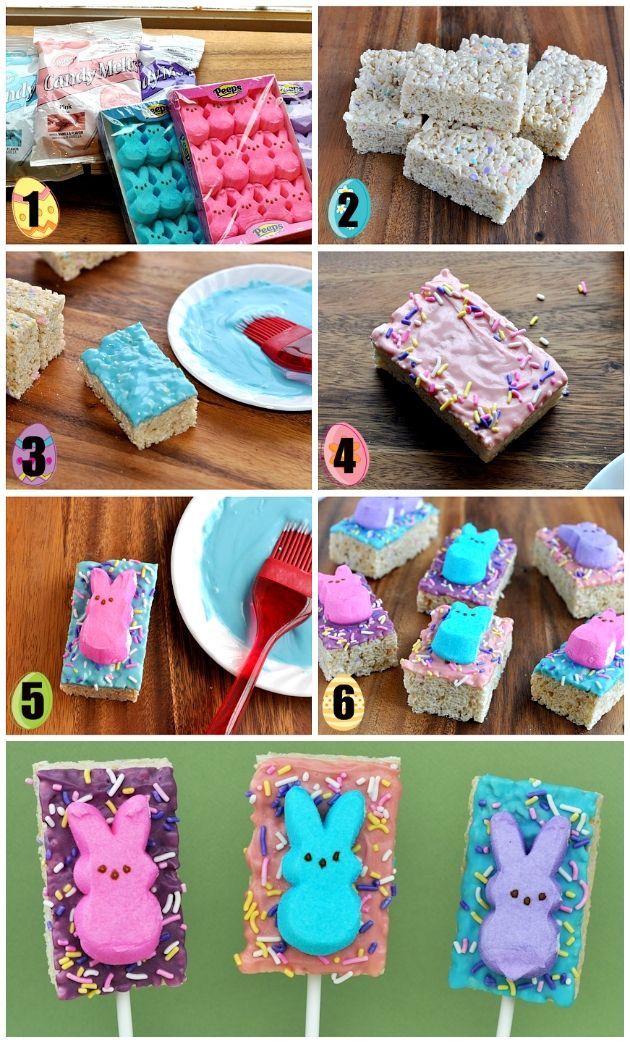 Easter Rice Krispie Treat Pops Easter Rice Krispie Treat Pops
