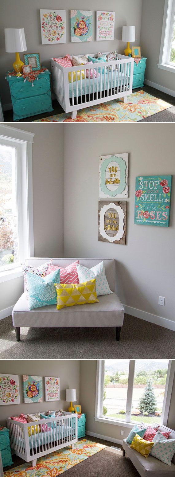 Nursery with colorful accents