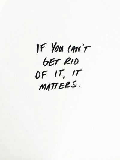 It matters
