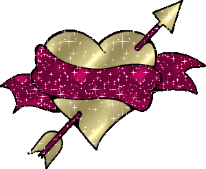 Gold Heart with Arrow Gold Heart with Arrow