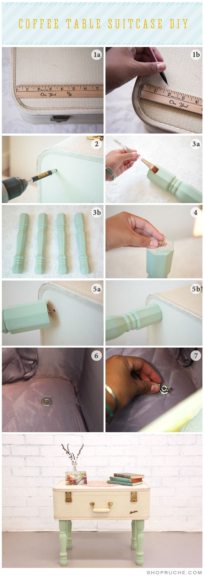 DIY Coffee Table Suitcase DIY Coffee Table Suitcase