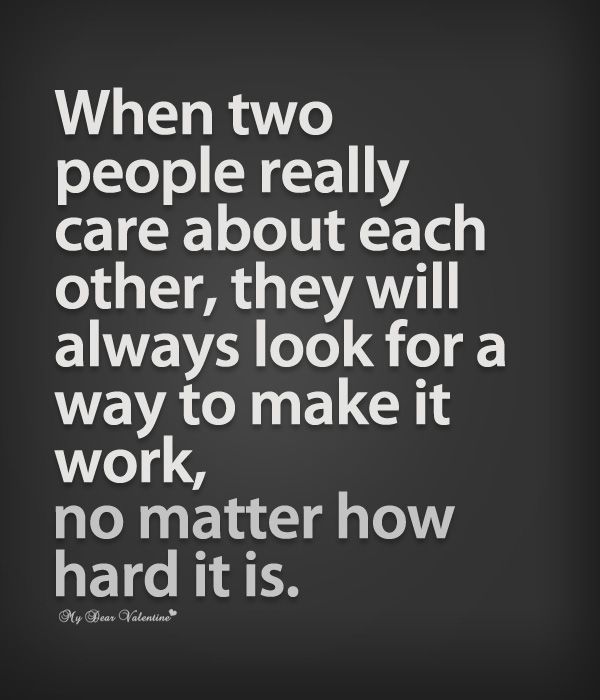 When two people really care