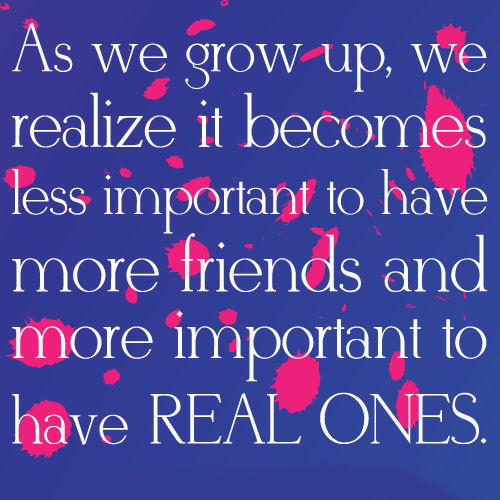 as we grow up