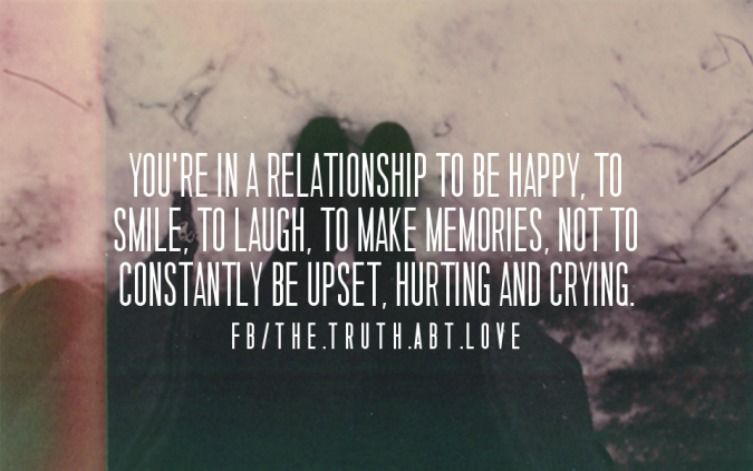 You're in a relationship to be happy You're in a relationship to be happy
