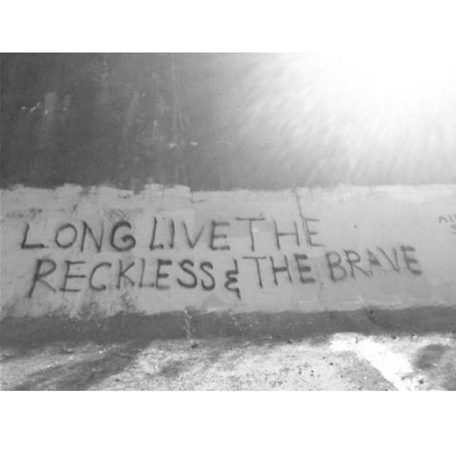 Long live the reckless and the brave Long live the reckless and the brave