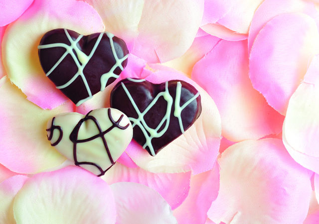 Chocolate Hearts & Rose Petals Chocolate Hearts & Rose Petals