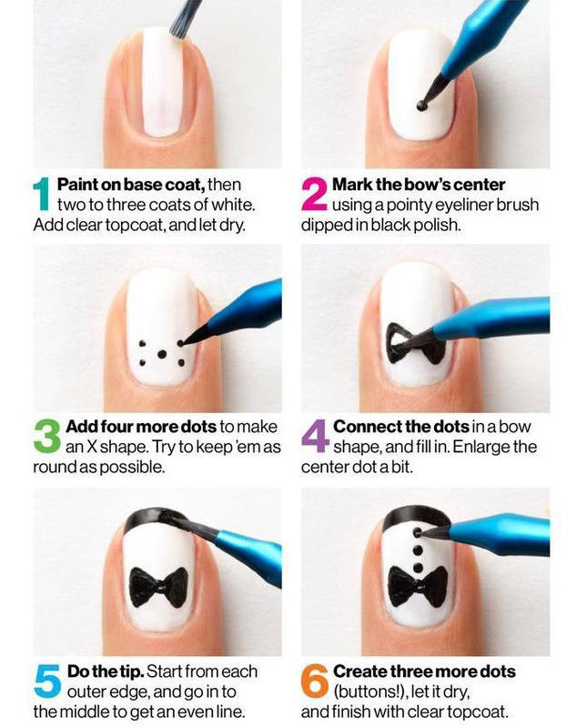 Tuxedo Nails