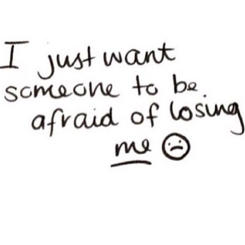 Afraid of losing me Afraid of losing me