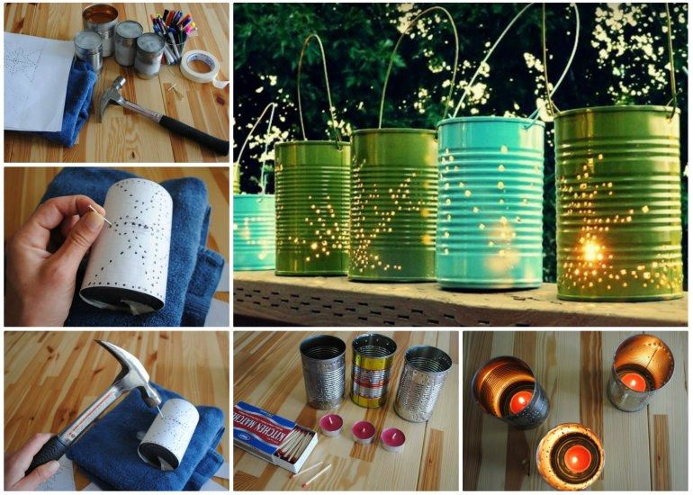 DIY Tin Can Lanterns