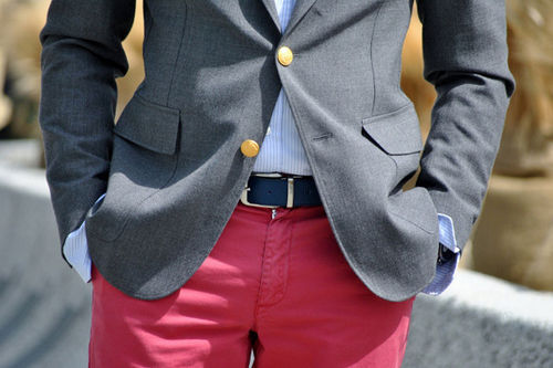 Red Pants with Jacket
