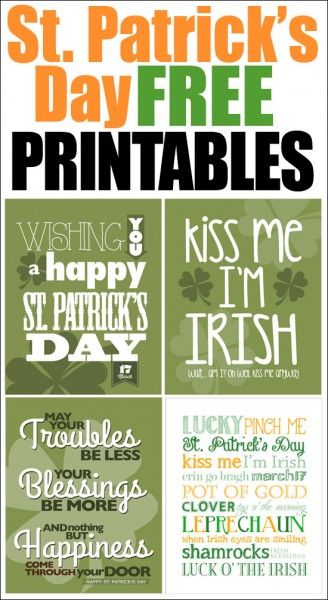 ST Patrick;s Day Printables ST Patrick;s Day Printables