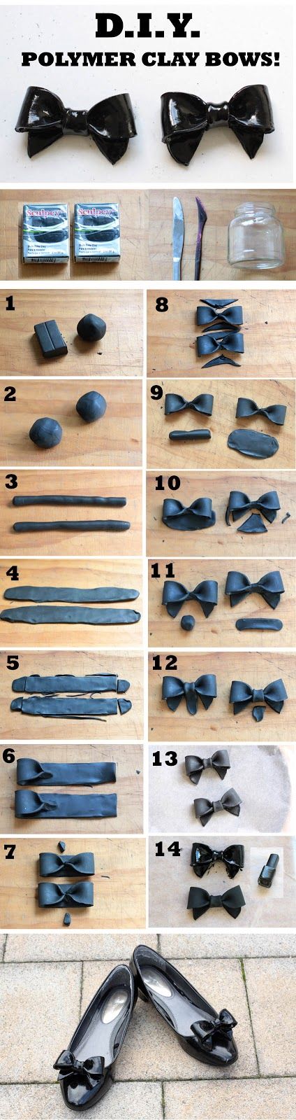 DIY Polumer Clay Bows DIY Polumer Clay Bows