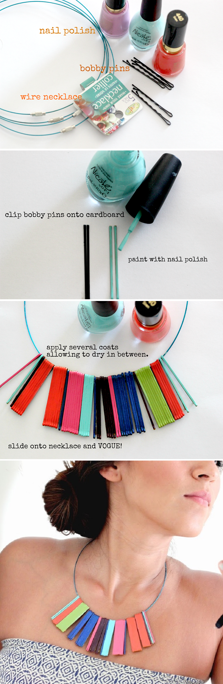 DIY Colorful Statement Necklace