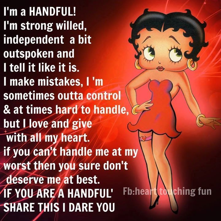I'm a handful I'm a handful