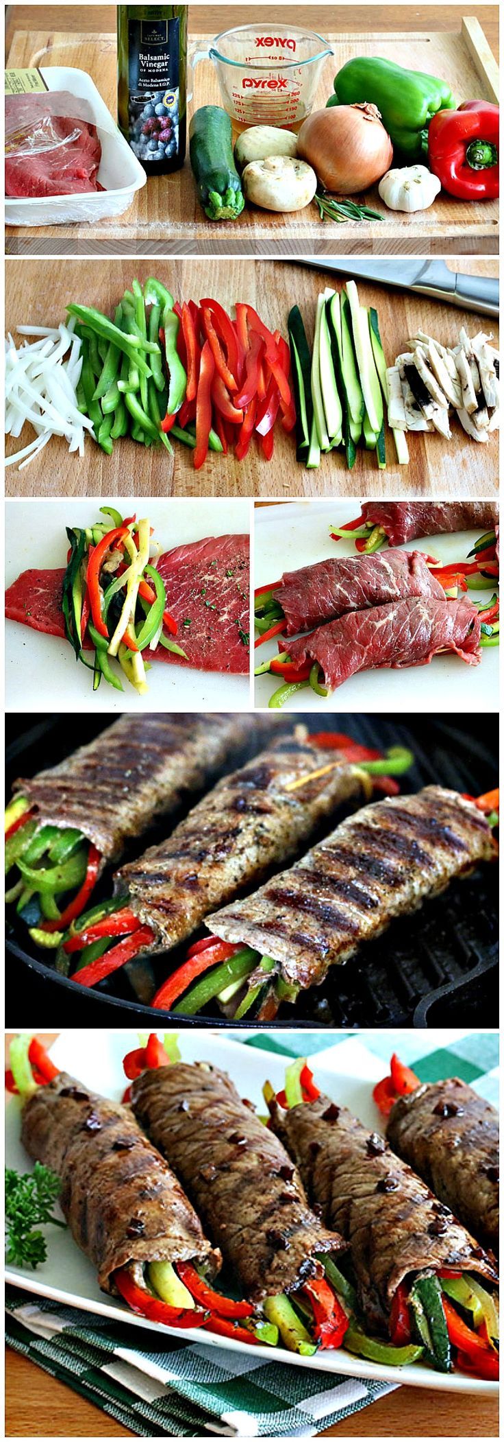 Balsamic Glazed Steak Rolls