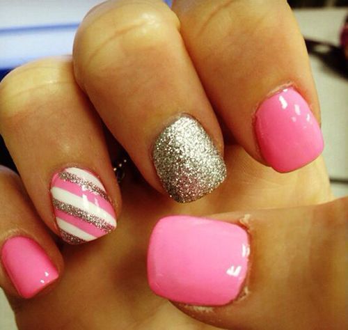 Pink Striped Nails Pink Striped Nails