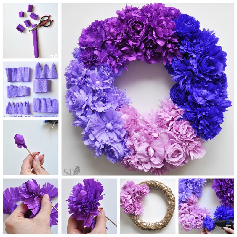 DIY Flower Wreath DIY Flower Wreath