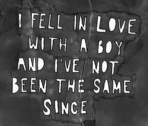 I fell in love with a boy