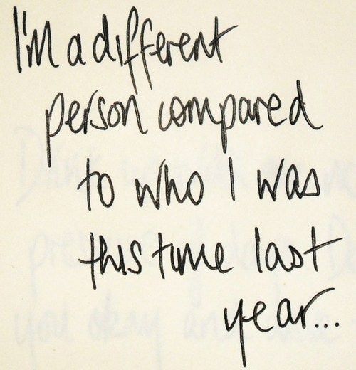 I'm a different person I'm a different person