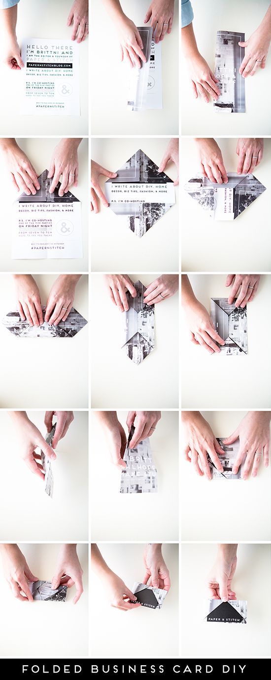 How to old business cards How to old business cards