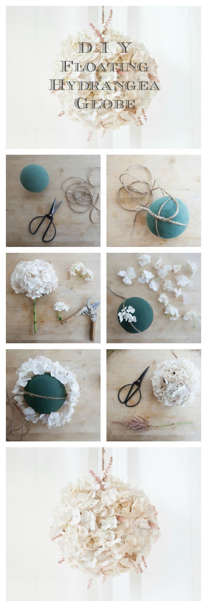 DIY Hydrangea Globes