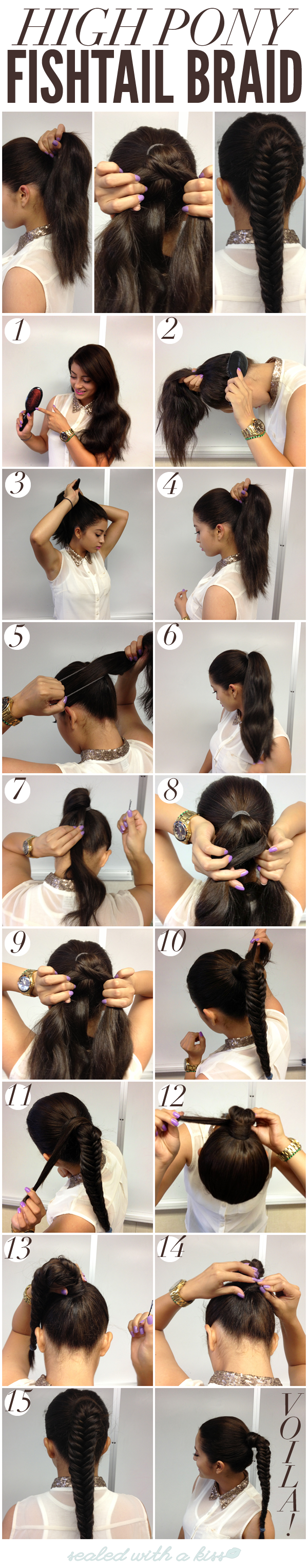 DIY High Pony Fishtail Braid