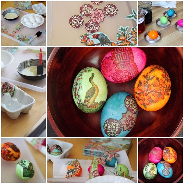 DIY Napkin Egg Dying