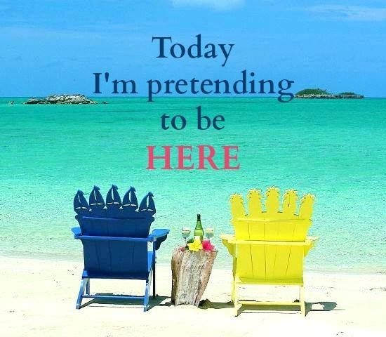 Pretending to be at the beach Pretending to be at the beach