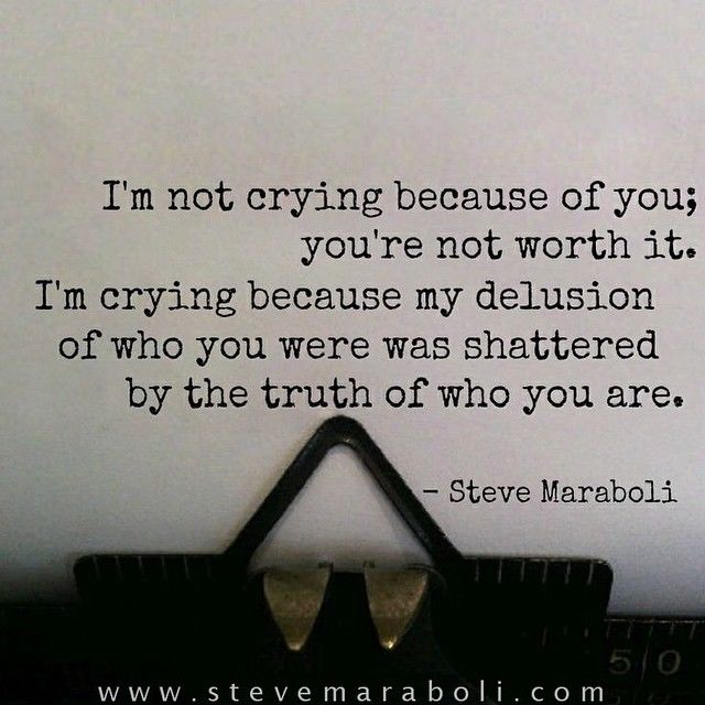 I'm not crying because of you