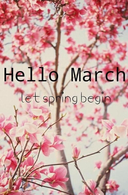 Hello March Let Spring Begin
