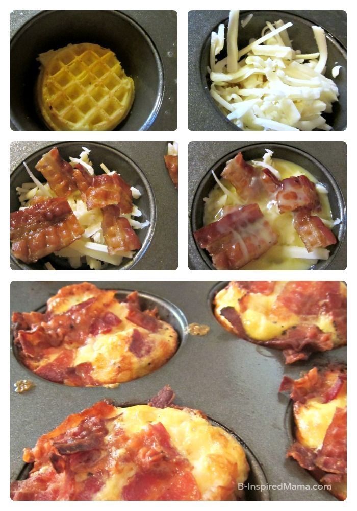 Waffle Bacon Cheese Bites