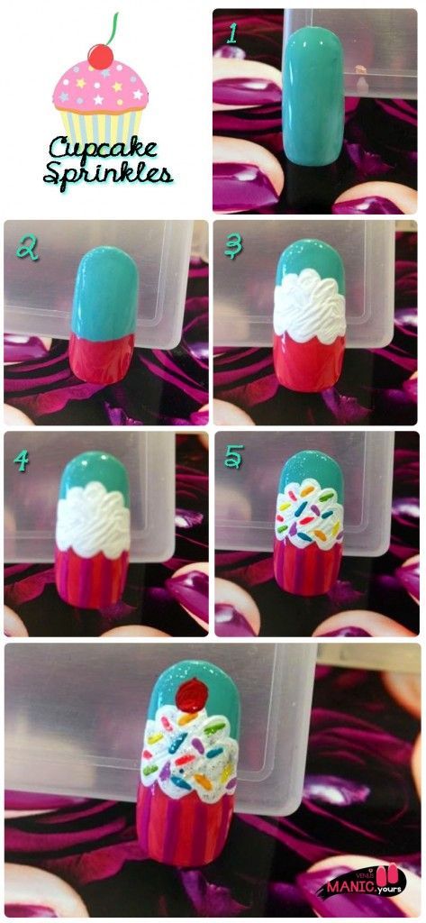 Cupcake Sprinkles Nails Cupcake Sprinkles Nails