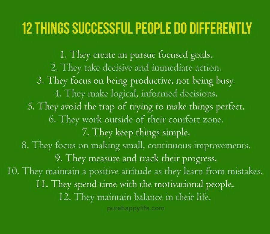 12 things successful people do