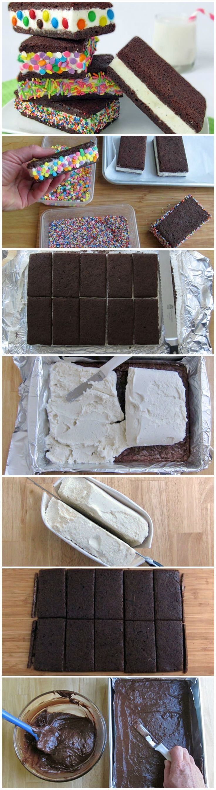 Brownie Ice Cream Sandwich Brownie Ice Cream Sandwich
