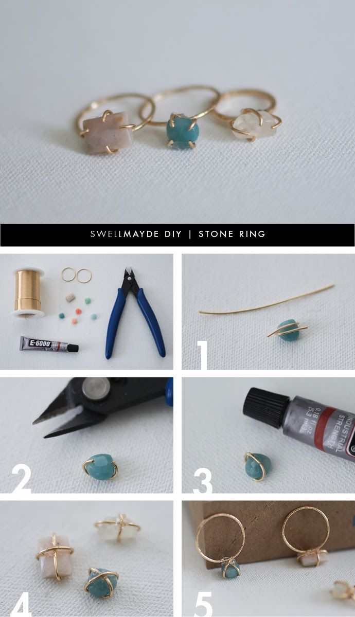 DIY Stone Rings